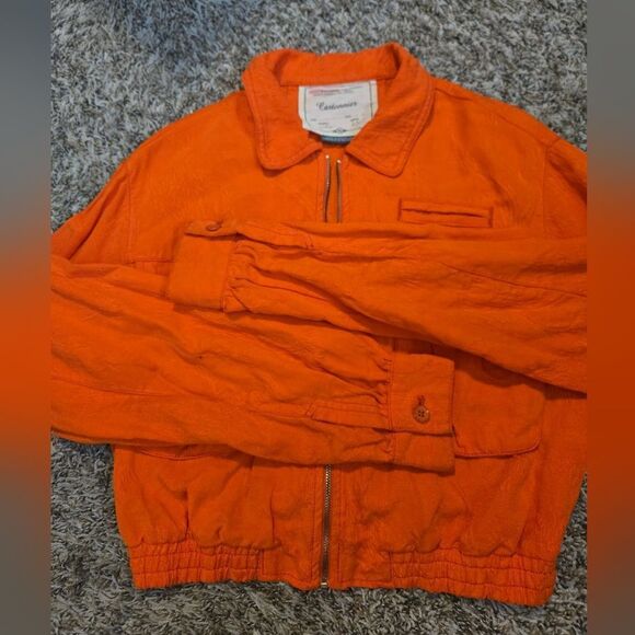Cartonnier Orange Utility Jacket with Sporty Cropped Fit - Picture 7 of 8
